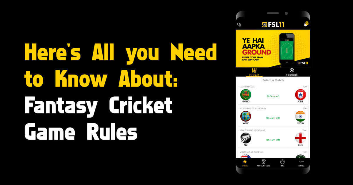 Fantasy Cricket Game Rules